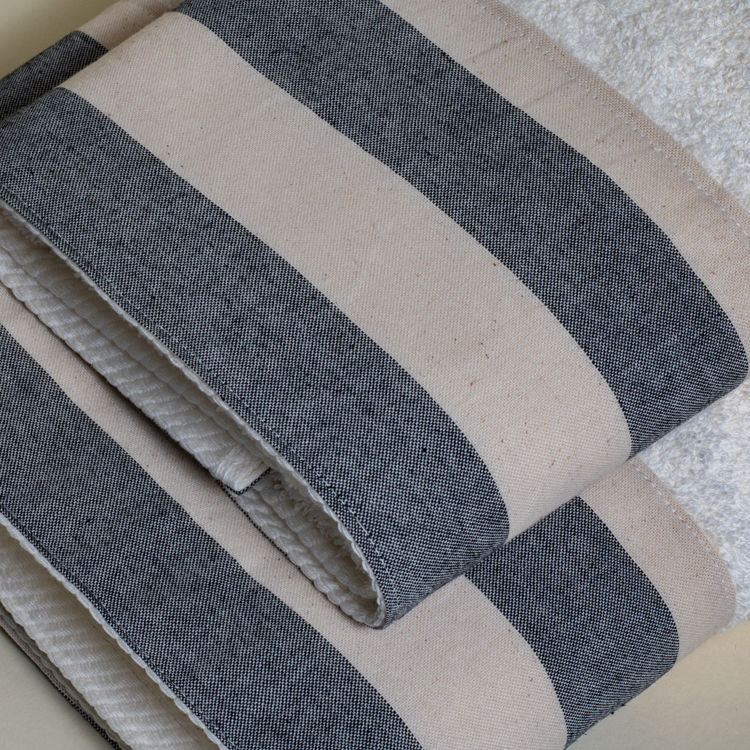 Εικόνα για Βαμβακερή Χειροποίητη Πετσέτα Marine Stripe Blue ΛευκήΠετσέτα Χειρός 30x50