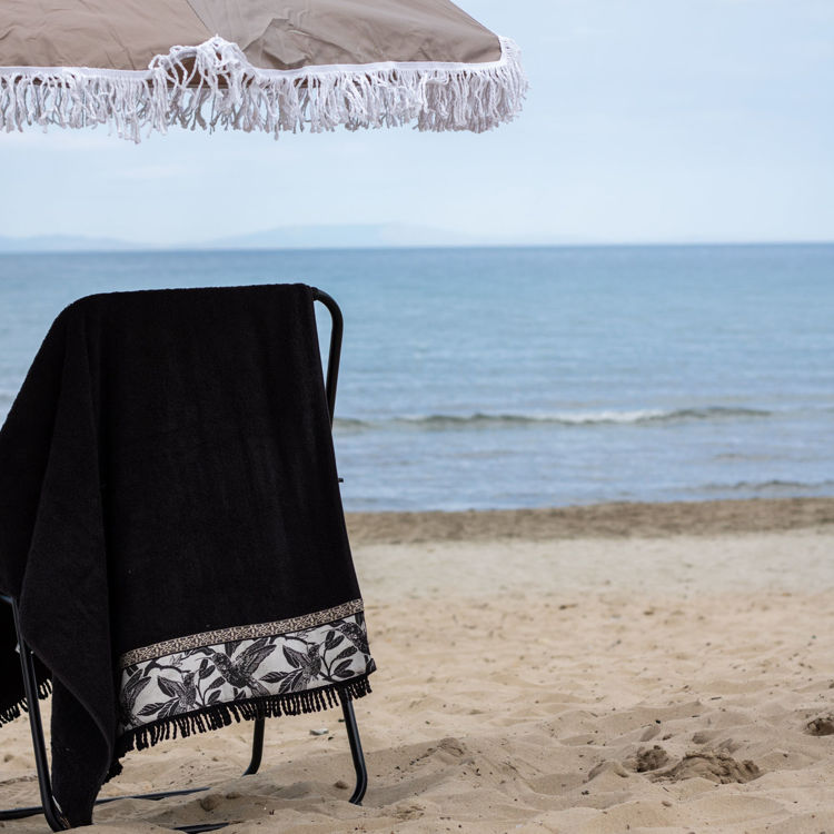 Εικόνα για Πετσέτα Θαλάσσης Nomella ΜαύρηΠετσέτα Θαλάσσης 80x160