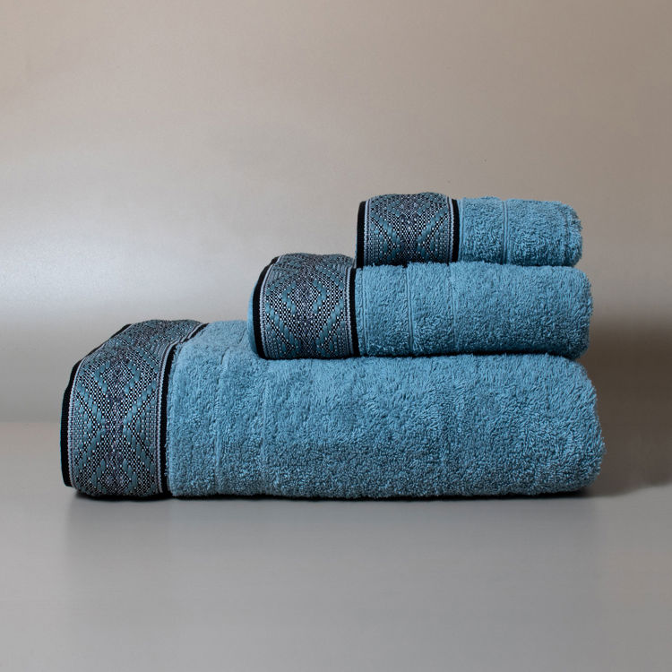 Εικόνα για Βαμβακερή Χειροποίητη Πετσέτα Serpa ΓαλάζιαΠετσέτα Χειρός 30x50