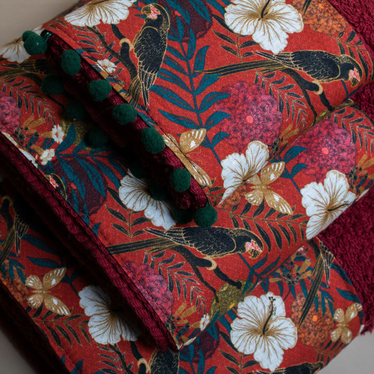 Εικόνα για Βαμβακερή Χειροποίητη Πετσέτα Forest ΜπορντόΠετσέτα Χειρός 30x50