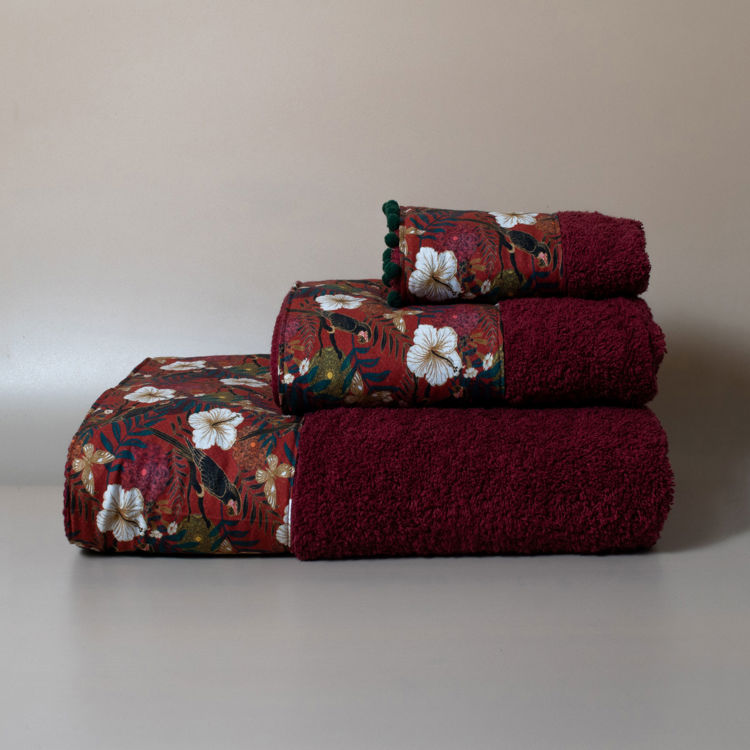 Εικόνα για Βαμβακερή Χειροποίητη Πετσέτα Forest ΜπορντόΠετσέτα Μπάνιου 80x150