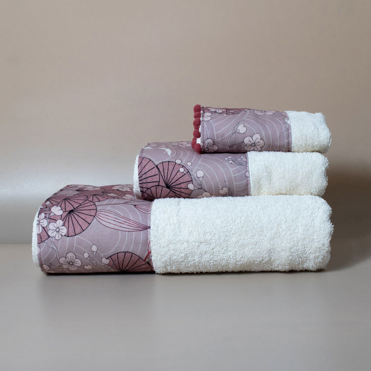 Εικόνα για Βαμβακερή Χειροποίητη Πετσέτα Reina ΛευκήΣετ Πετσέτες 30x50 - 50x100 - 80x150