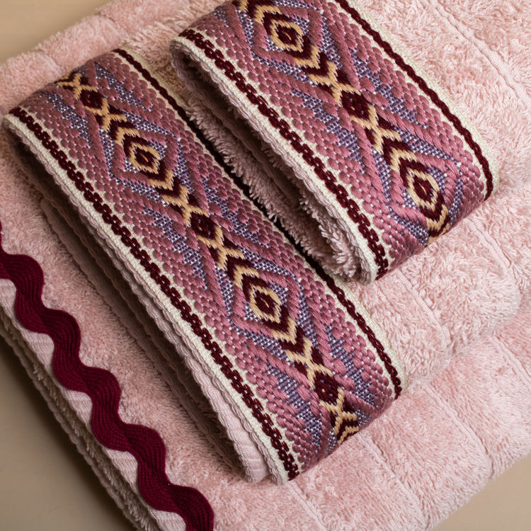 Εικόνα για Βαμβακερή Χειροποίητη Πετσέτα Lima ΡοζΠετσέτα Προσώπου 50x100