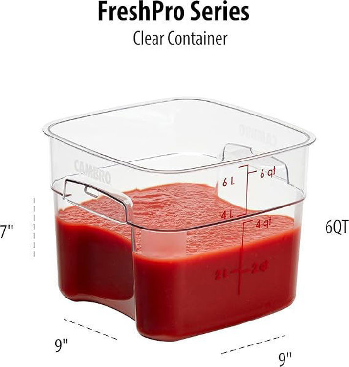 Εικόνα για ΔΟΧΕΙΟ ΤΕΤΡΑΓΩΝΟ 5,7L CLEAR 6SFSPROCW135 FRESHPRO CAMBRO