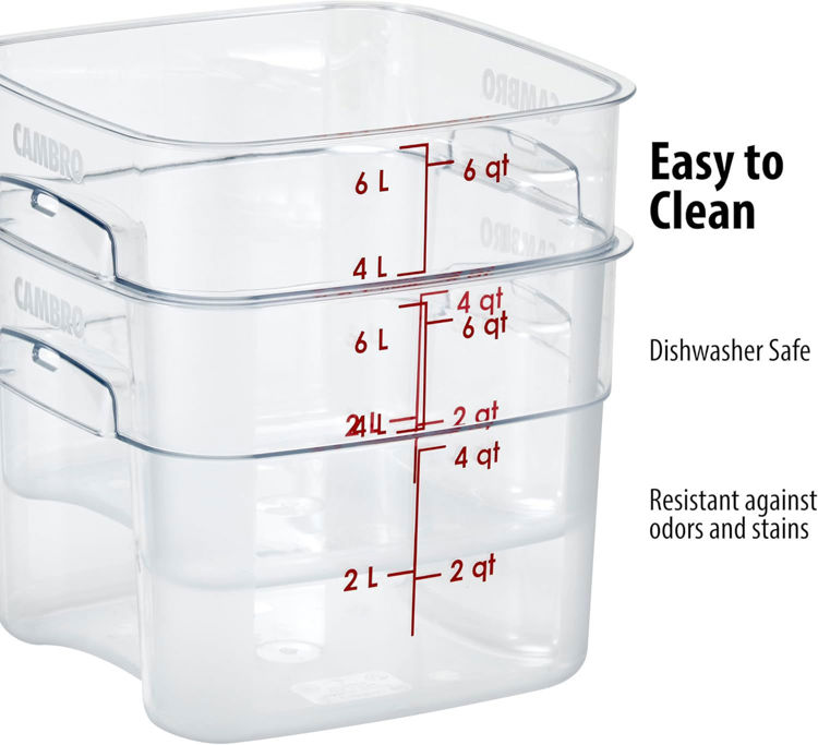 Εικόνα για ΔΟΧΕΙΟ ΤΕΤΡΑΓΩΝΟ 5,7L CLEAR 6SFSPROCW135 FRESHPRO CAMBRO